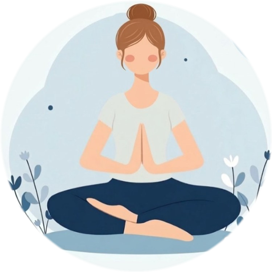 Illustration d'une personne assise en méditation
